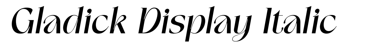 Gladick Display Italic
